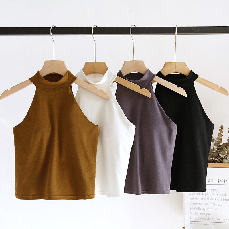 Joan Halter Neck Built-In Bra Camisole